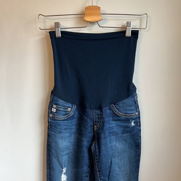 AG Adriano Goldschmied Secret Fit Belly Distressed Skinny Leg Maternity Jeans 26 - Picture 5 of 8